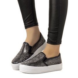 BM Grå Slip On Irving sneakers sort
