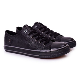 Mænds læder -sneakers Big Star II174002 Sort
