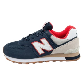 New Balance M Ml574Skb beige hvid rød marine blå