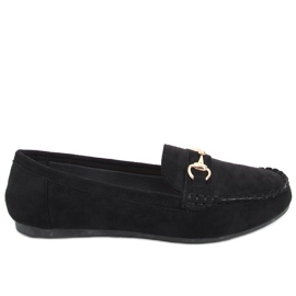 Hesso Black dame loafers sort