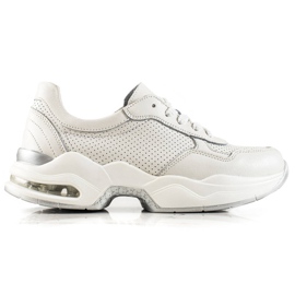 Goodin Openwork læder sneakers hvid
