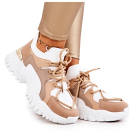 FS2 Sportssko Sneakers Sokker Beige og Hvid Colleen