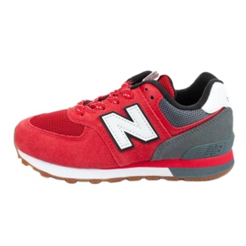 New Balance Jr PC574ATG sko sort rød grå