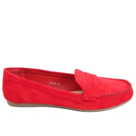 Brato Red dame loafers rød