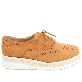 Damesko espadriller Apia Camel brun