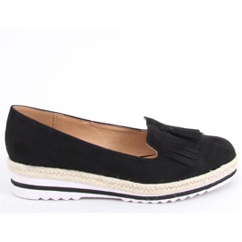 Dame loafers, espadriller Hilma Black sort