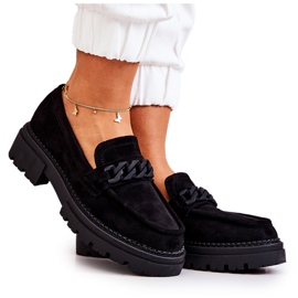 PL5 Suede Loafers La.Fi Black Sapphira sort