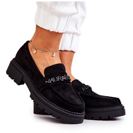 PL5 Ruskind Loafers Bogstaver La.Fi Sort Jenefer