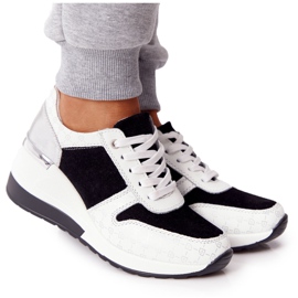 Læder Wedge Sneakers S.Barski Sort-Hvid