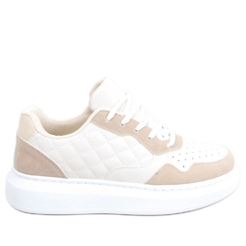 Kviltede sneakers Disa Beige