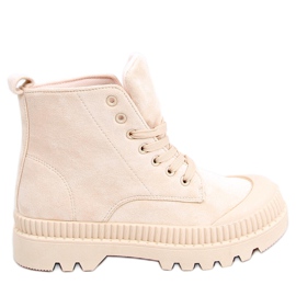 Bibi Beige ankelhøje trekking sneakers