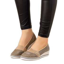 Golden Burris wedge sneakers gylden