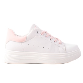 Ideal Shoes Klassiske hvide sneakers