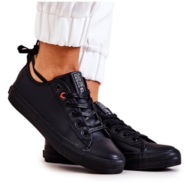 Lave lædersneakers Big Star JJ274006 Sort
