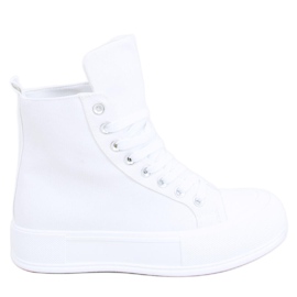 Kenya White canvas ankel sneakers hvid