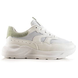 TRENDI Stilfulde sneakers med glitter hvid