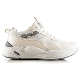 Ideal Shoes Sneakers på platformen hvid