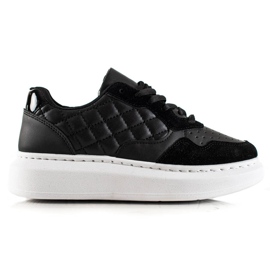 BUONAROTTI Quiltede sportssko sneakers sort
