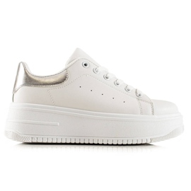Fashion Moderigtige sneakers på platformen hvid