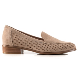 Vinceza Gennembrudte ruskindssko beige