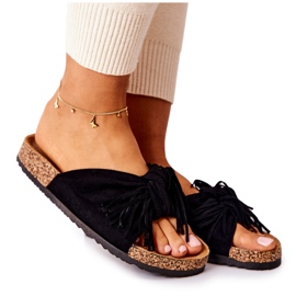 FW1 Sorte flip-flops i taryne kork