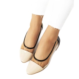Beige gennemsigtige Pastella ballerinaer farveløs sort