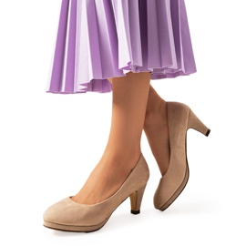 Beige Alves pumps til kvinder
