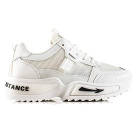 TRENDI Hvide mode sneakers