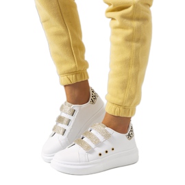 Herrick sneakers i hvid og guld til kvinder gylden
