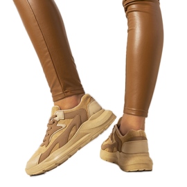 Brune toffee-sneakers til kvinder beige