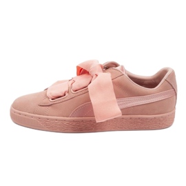 Puma Suede Heart Ep W 366922 02 lyserød sølv