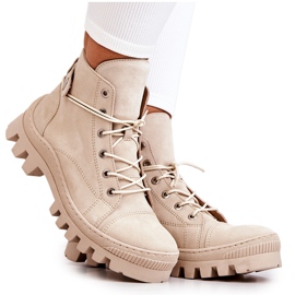 PK1 Beige Marsha Støvler Tied Trappers