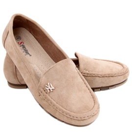 Sekue Khaki loafers til kvinder beige