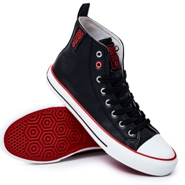 Høje lædersneakers til mænd Big Star JJ174070 Sort