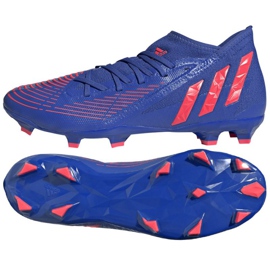 Adidas Predator Edge.3 Fg M GW2276 fodboldstøvler blå blå og rød