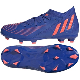 Adidas Predator Edge.3 Fg Jr GW2361 fodboldstøvler blå blå