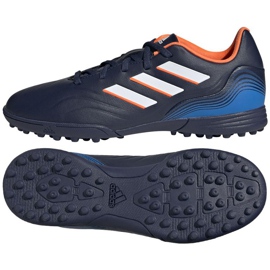 Adidas Copa Sense.3 Tf Jr GW7401 fodboldstøvler flerfarvet blå og marineblå
