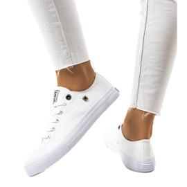 Hvide sneakers til kvinder Big Star AA274010