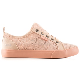 Gennembrudte Big Star Sneakers til kvinder JJ274059 lyserød