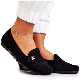 PS1 Kvinder sorte ruskind loafers Madelyn