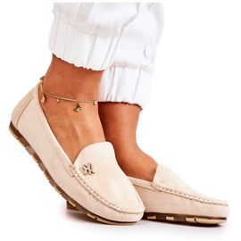 PS1 Loafers i ruskind til kvinder Beige Madelyn