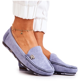 PS1 Dame ruskind Loafers Blue Madelyn blå