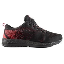 DK Sorte og røde herresneakers