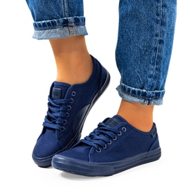 Big Star Marineblå damesneakers JJ274067