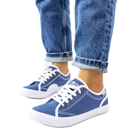 Big Star marineblå sneakers til kvinder 274834
