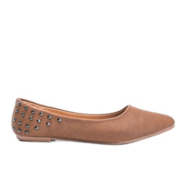 Sort mat ballerinaer med studs Doyer St. beige flerfarvet