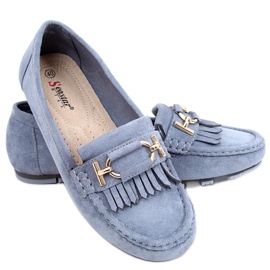 Leif Blue dame loafers blå