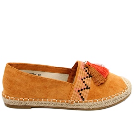 Boho espadriller med Birna Camel frynser brun
