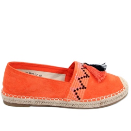 Boho espadriller med Birna Orange frynser