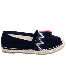Boho espadriller med Birna Black frynser sort